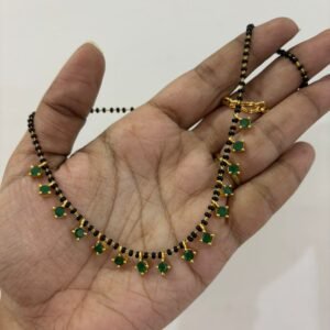 Black beads ( green stone drops)
