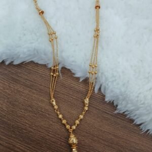 3 LINES pattern gold chain