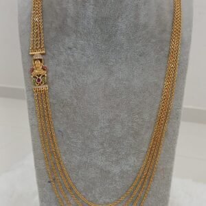 MULTI stone Lakshmi pendant chandraham