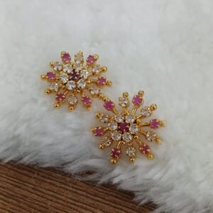 White / Pink 2 in 1 studs