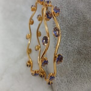Violet zigzag bangles
