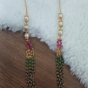 Real Beads Bunch Chain with flower caps