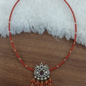 Coral chain with pendant