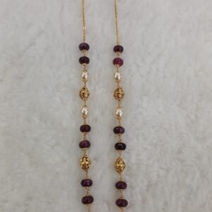 20 inches micro chain with real beads