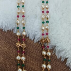 Multi Chetan beads double line chain
