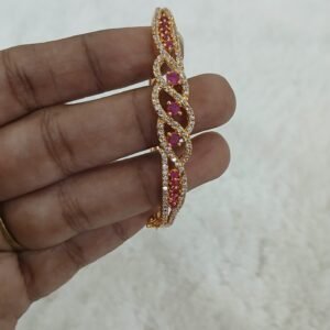 WHITE & PINK full  stone kada