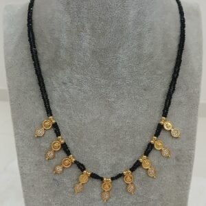 BLACK spinels Lakshmi drops chain