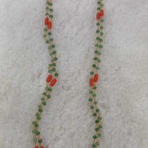 Gold copy beads design double line