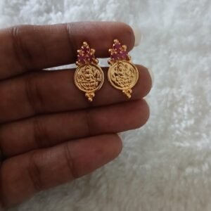 Pink stone kasu studs