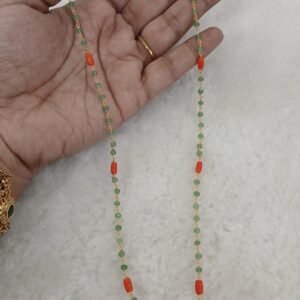 Single line real beads chain