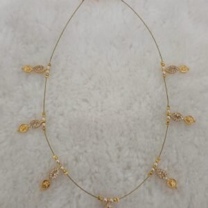 FULL WHITE invisible chain with Lakshmi kasu