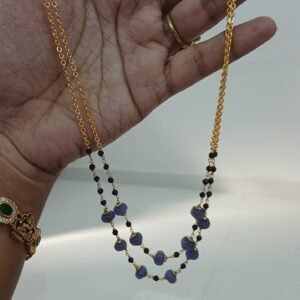Violet pumpkin black Crystal chain