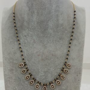 20 Inches black diamonds with stone drops