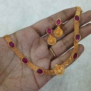Lakshmi set with ruby stone