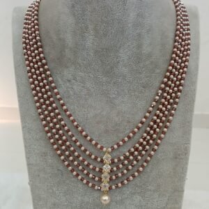 RED real CZ & Swarouski step haaram