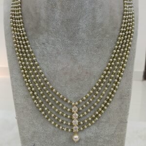 GREEN real CZ & Swarouski step haaram