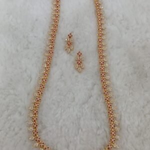 Ruby & White stone mango long haaram
