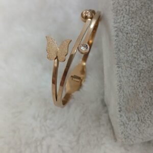 Rose gold simple butterfly bracelet