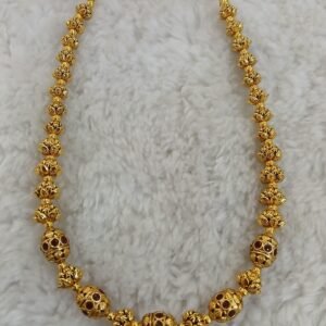 Red stones balls chain