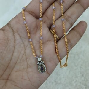 CZ Chain with simple Victoria pendant