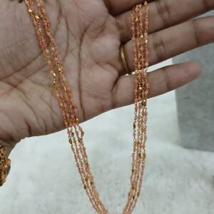 Real peach coral bunch chain