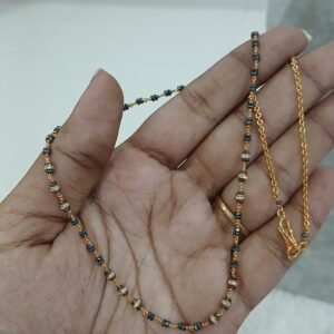 Gold copy Black diamonds with Stone rings ( Kattu Theega )