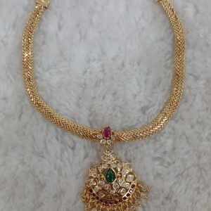 MULTI stone pendant with Naan chain