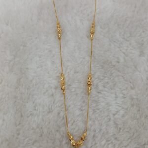 Simple 20 inches chain with gold balls
