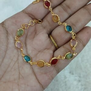 Oval shape stone bracelet