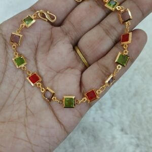 Square shape stone bracelet