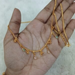 Pastel stone drops chain