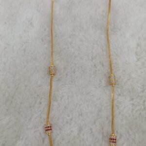 Pink & White stones chain