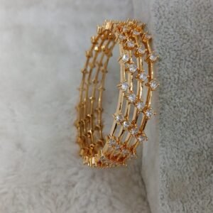 White stone (3mm) bangles 
( SET OF 4 )