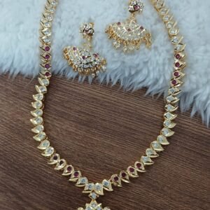 PINK Stones mango set with earrings