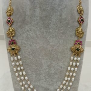 Jadau haaram with real beads