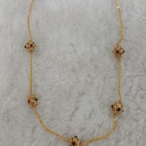 Simple stone nakshi balls chain