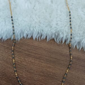 18 Inches black diamonds with real coral ( kattu theega )