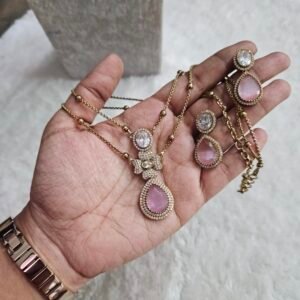 Light Pink stone Victoria simple set