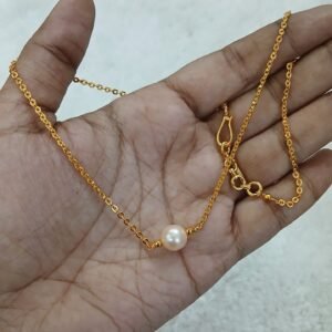 PEACH shade fresh water pearl chain