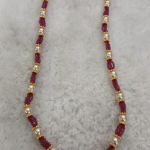 Pink spinels chain with swarouski