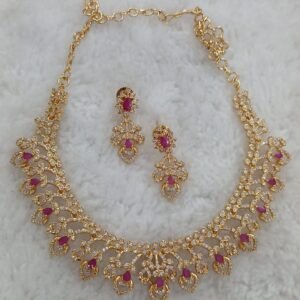 Drop shape stone set (PINK)