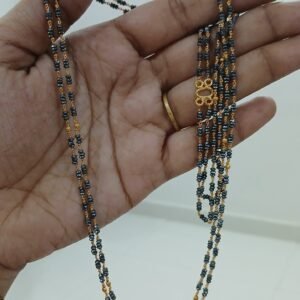 24 Inches Real black diamonds with kattu theega