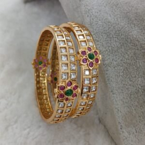 Real Mossanite with Ruby flower