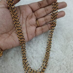 6 Lines blue beads chain