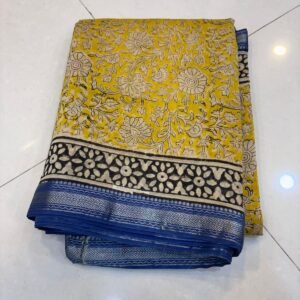 Pure Maheswari silk with Zari borders