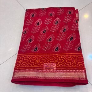 Pure Maheswari silk with Zari borders