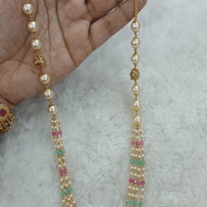 Multi strand swarouaki with Ruby & Emerald (kattu theega)