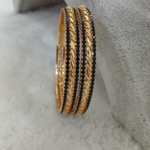 Spring pattern with black stone