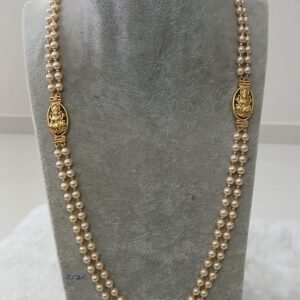 Double line swarouski with Lakshmi pendants