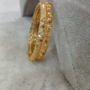 Designer gold copy ruby bangles